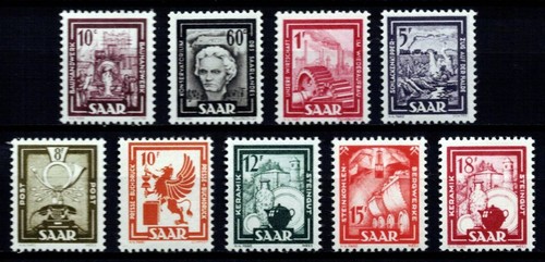 Saarland 1949 lot minr - saarland,
