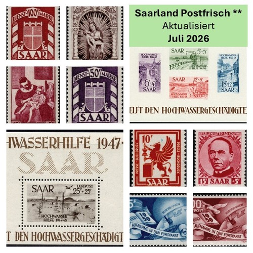 Saarland briefmarken - saarland,