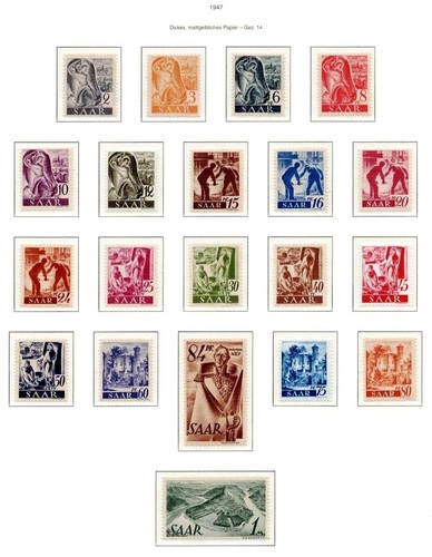 Saarland 1947 minr 206 225 - 1947:, minr.