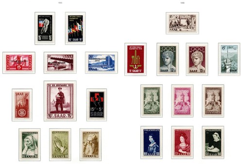 Saarland 1955 und 1956 - :, mi
