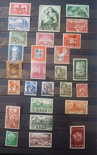 Kollektion briefmarken saar - kollektion,