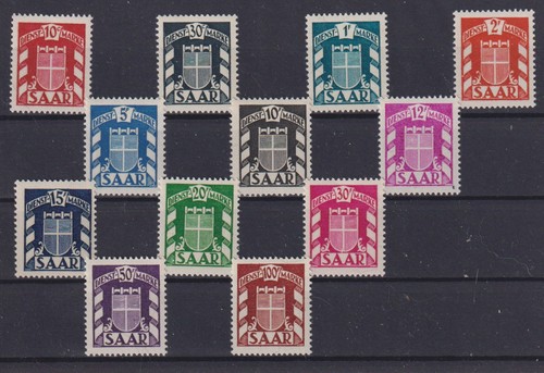 Saarland 1949 dienstmarken - saarland,