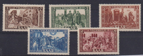 Saarland 1950 299 303 - 1950, 299-303