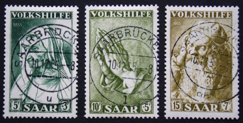 Saarland 1955 365 - 1955,, mi.365-367