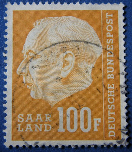 Saarland 1957 heuss ii - 1957---heuss,