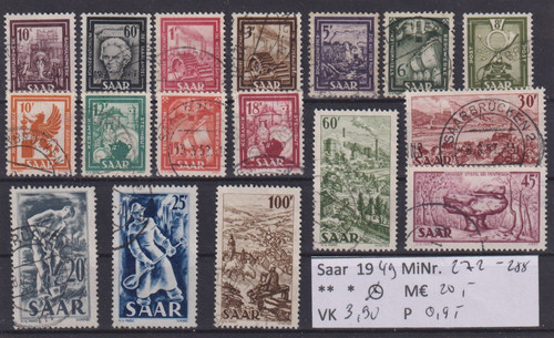 Saarland 1949 272 - saarland, mi.-nr.