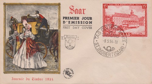 Saarland fdc 349 - nr.,