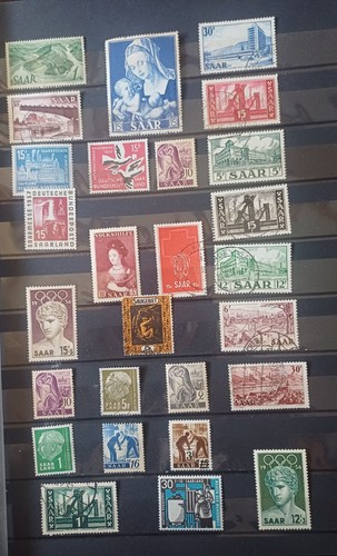 Kollektion briefmarken saar - briefmarken,
