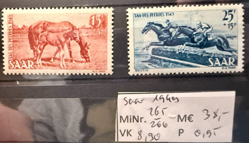 Saarland 1949 265 266 - mi.-nr., 265-266