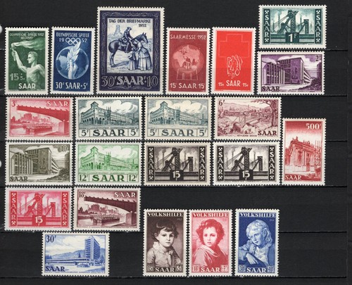 Saarland 1952 verschiedene - saarland, 1952,