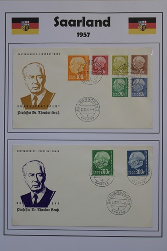 Saarland 1953 sammlung - saarland, 1953/59