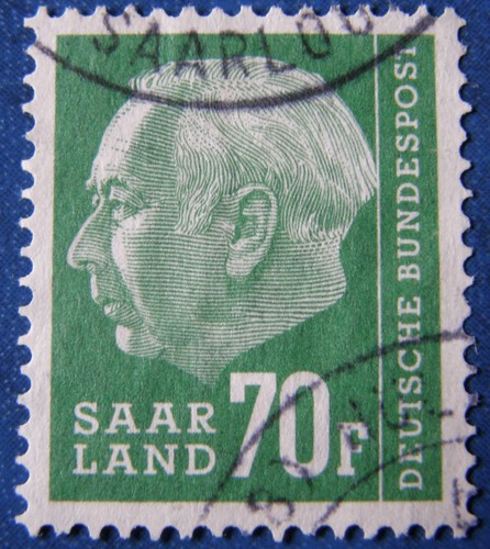 Saarland 1957 heuss ii - 1957---heuss,