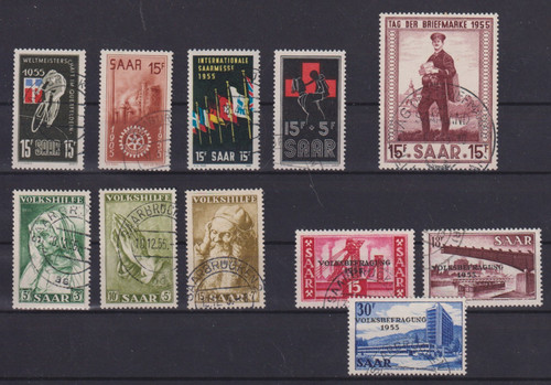 Saarland 1955 357 367 - mi.-nr., 357-367